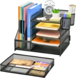 Marbrasse Desk Organizer with File Holder 02