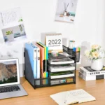 Marbrasse Desk Organizer with File Holder 03