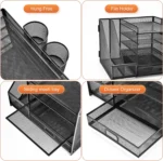 Marbrasse Desk Organizer with File Holder 04