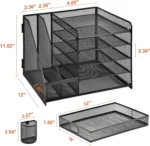 Marbrasse Desk Organizer with File Holder 06