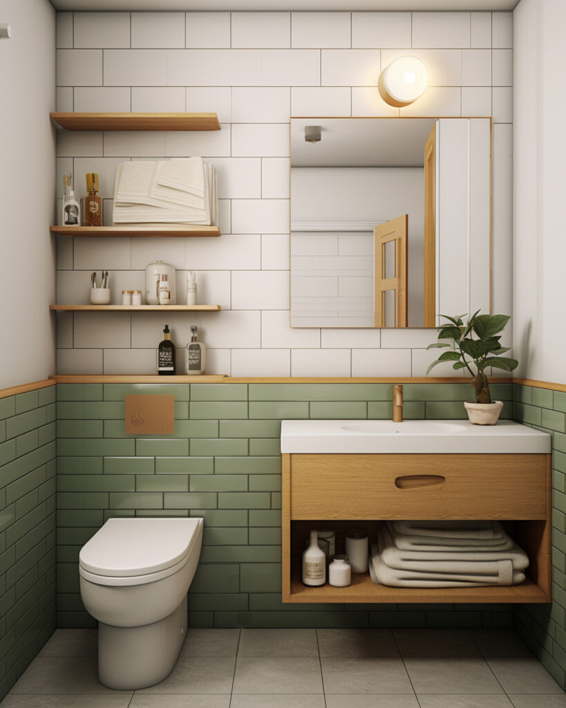 bathroom floating shelves