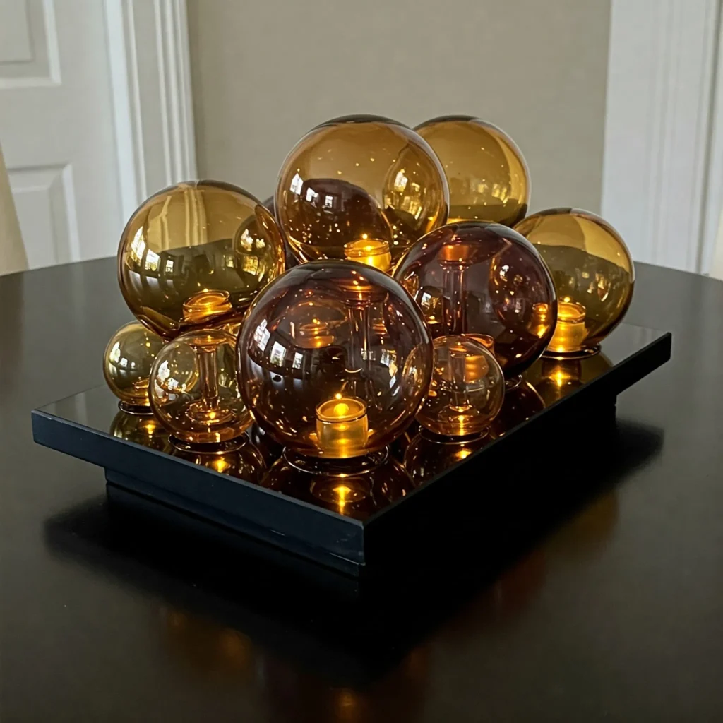 bold, modern look, or geometric, and sculptural centerpiece